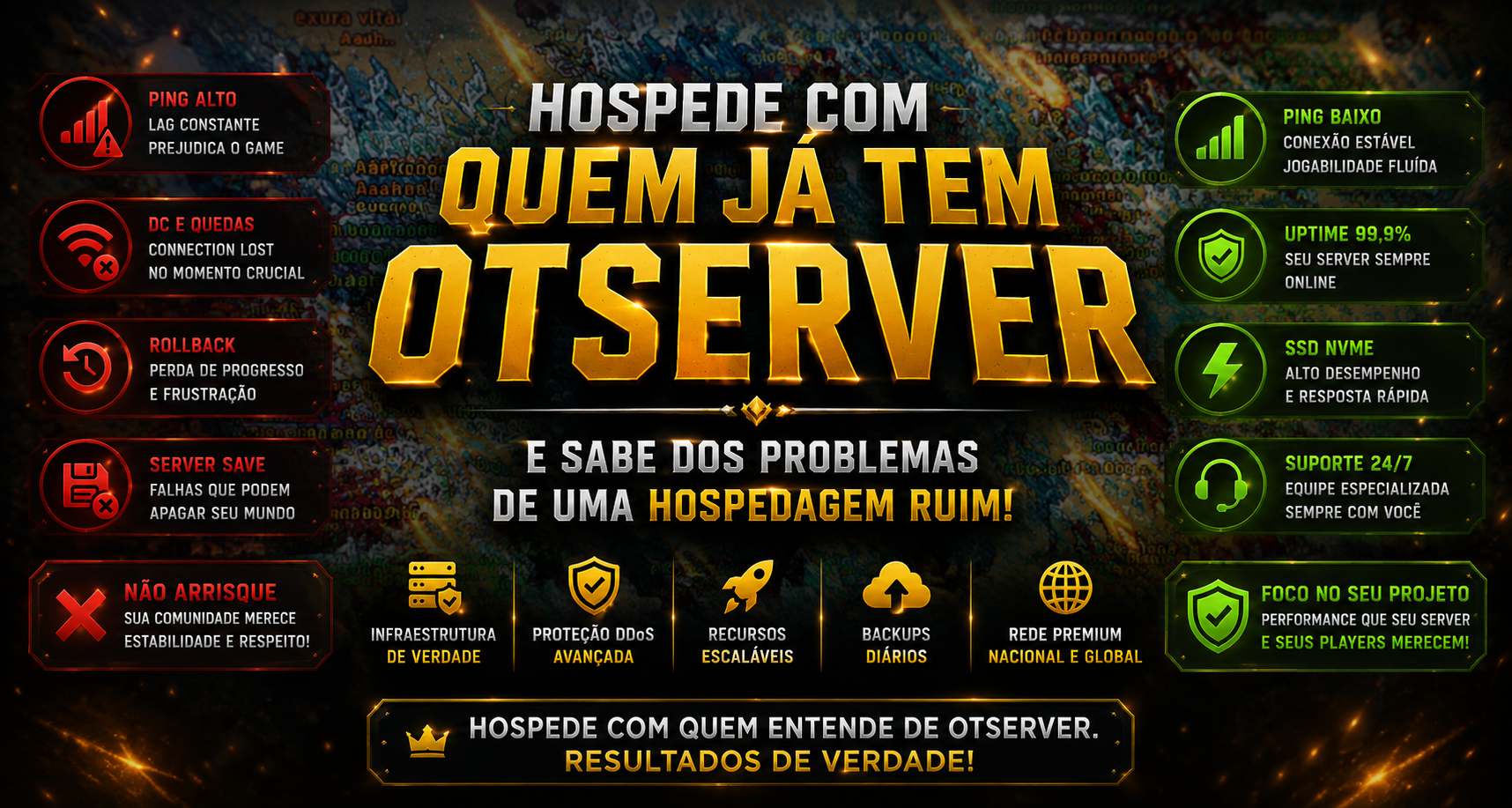 Informações da hospedagem para OTServer — Montando OT
