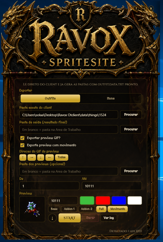 Interface do programa